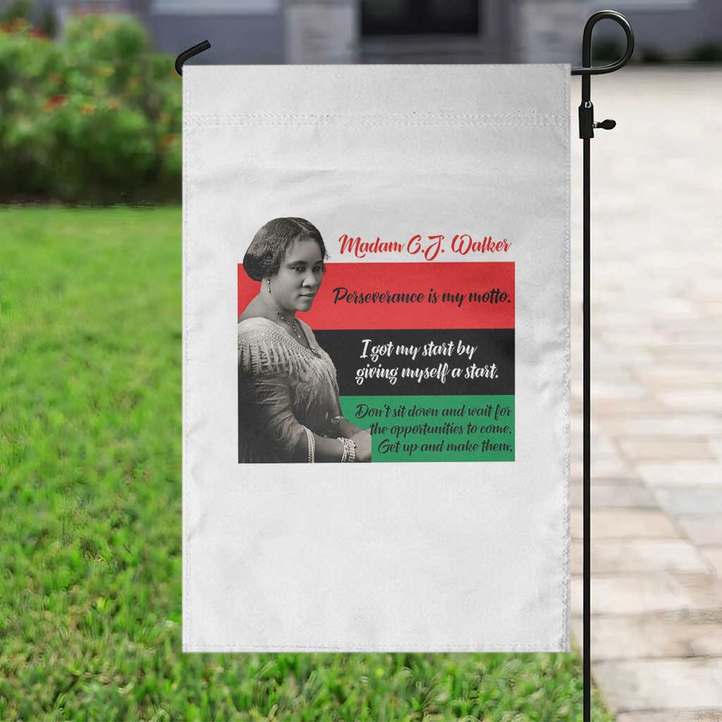 Madam CJ Walker Garden Flag Women Empowerment Inspirational Quote - Wonder Print Shop