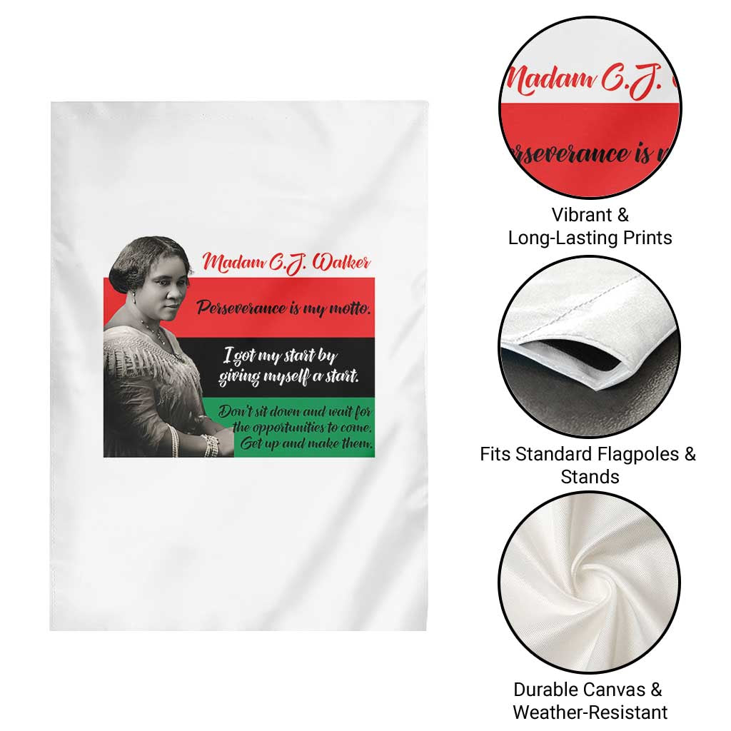 Madam CJ Walker Garden Flag Women Empowerment Inspirational Quote - Wonder Print Shop