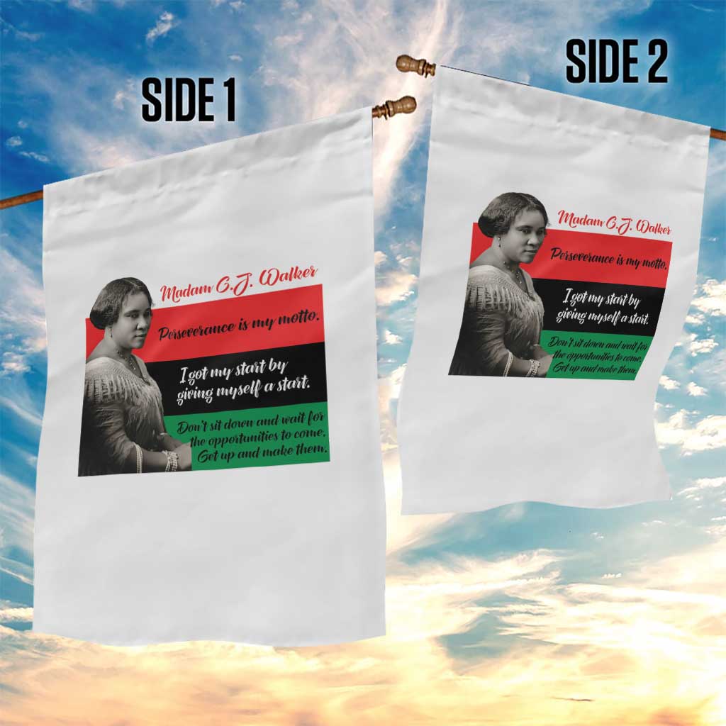 Madam CJ Walker Garden Flag Women Empowerment Inspirational Quote - Wonder Print Shop