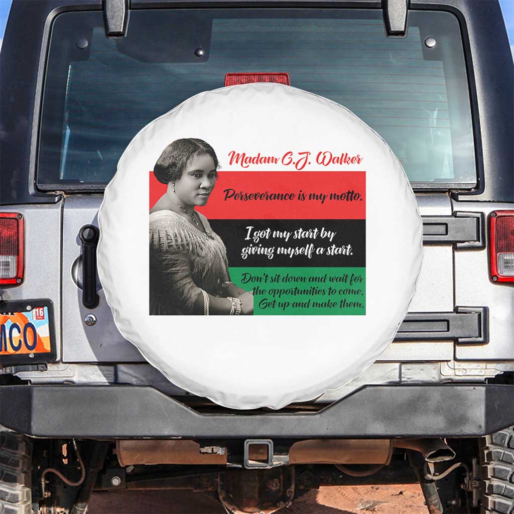 Madam CJ Walker Spare Tire Cover Women Empowerment Inspirational Quote - Wonder Print Shop