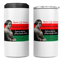 Madam CJ Walker 4 in 1 Can Cooler Tumbler Women Empowerment Inspirational Quote - Wonder Print Shop