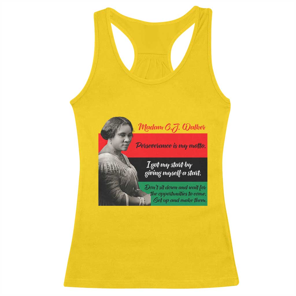 Madam CJ Walker Racerback Tank Top Women Empowerment Inspirational Quote - Wonder Print Shop