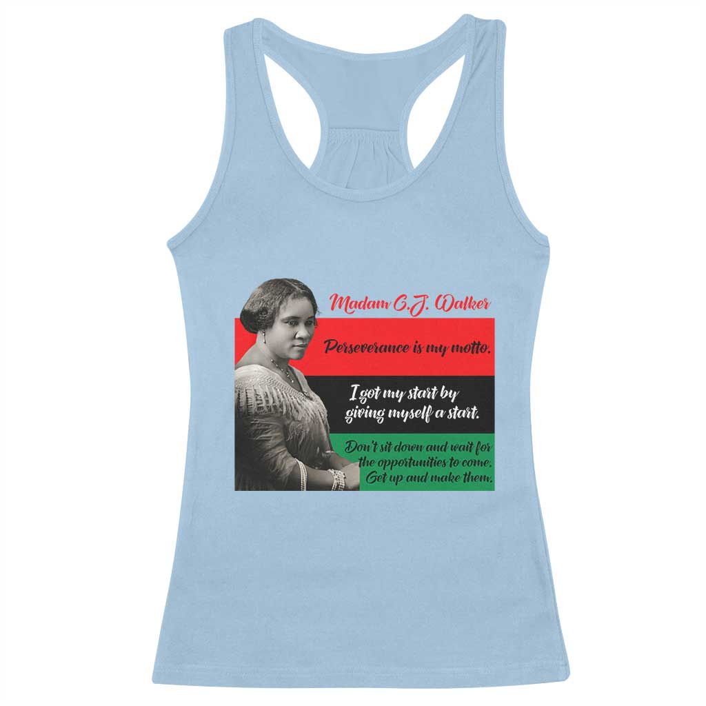 Madam CJ Walker Racerback Tank Top Women Empowerment Inspirational Quote - Wonder Print Shop