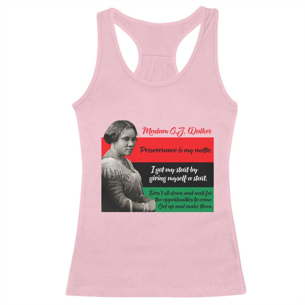 Madam CJ Walker Racerback Tank Top Women Empowerment Inspirational Quote - Wonder Print Shop