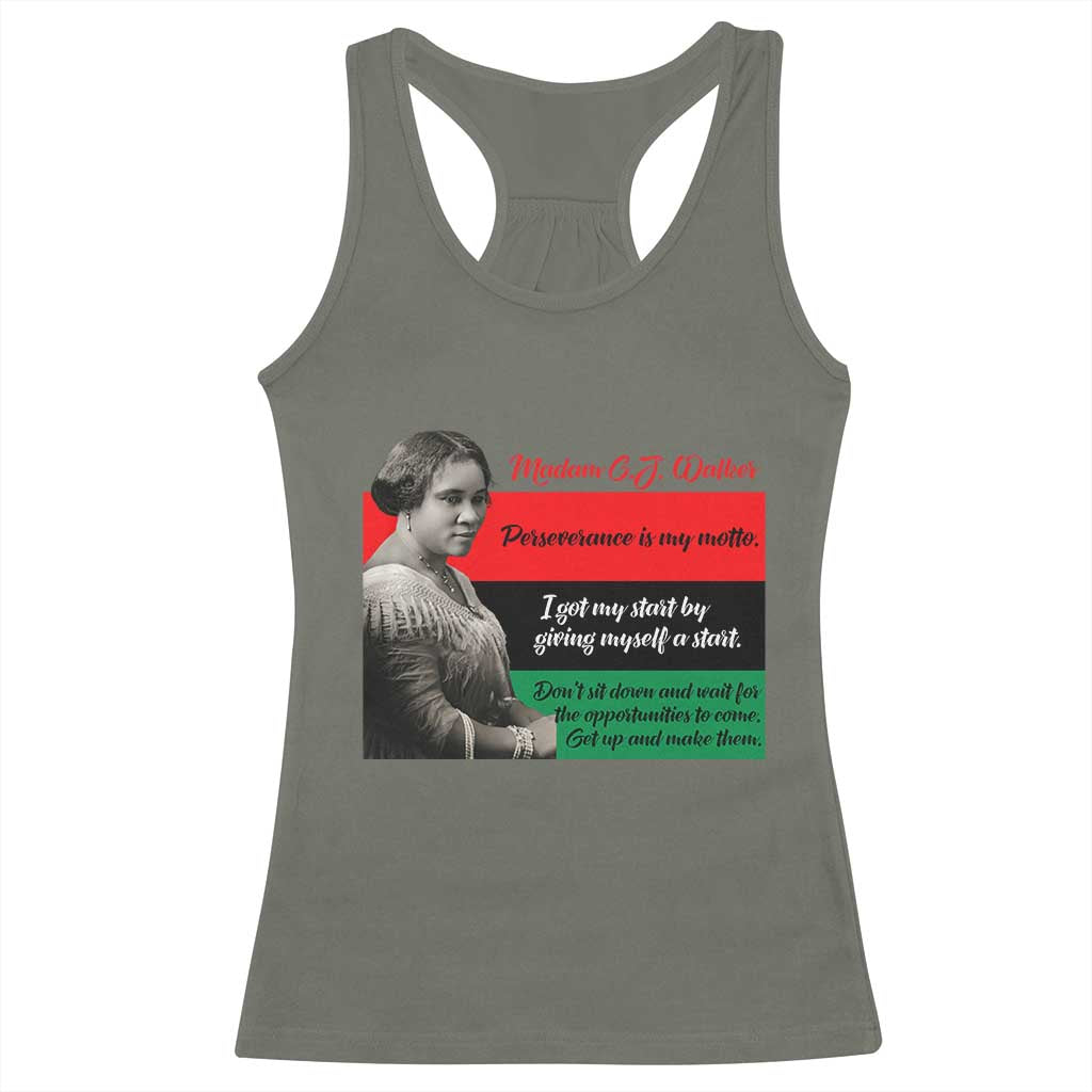 Madam CJ Walker Racerback Tank Top Women Empowerment Inspirational Quote - Wonder Print Shop