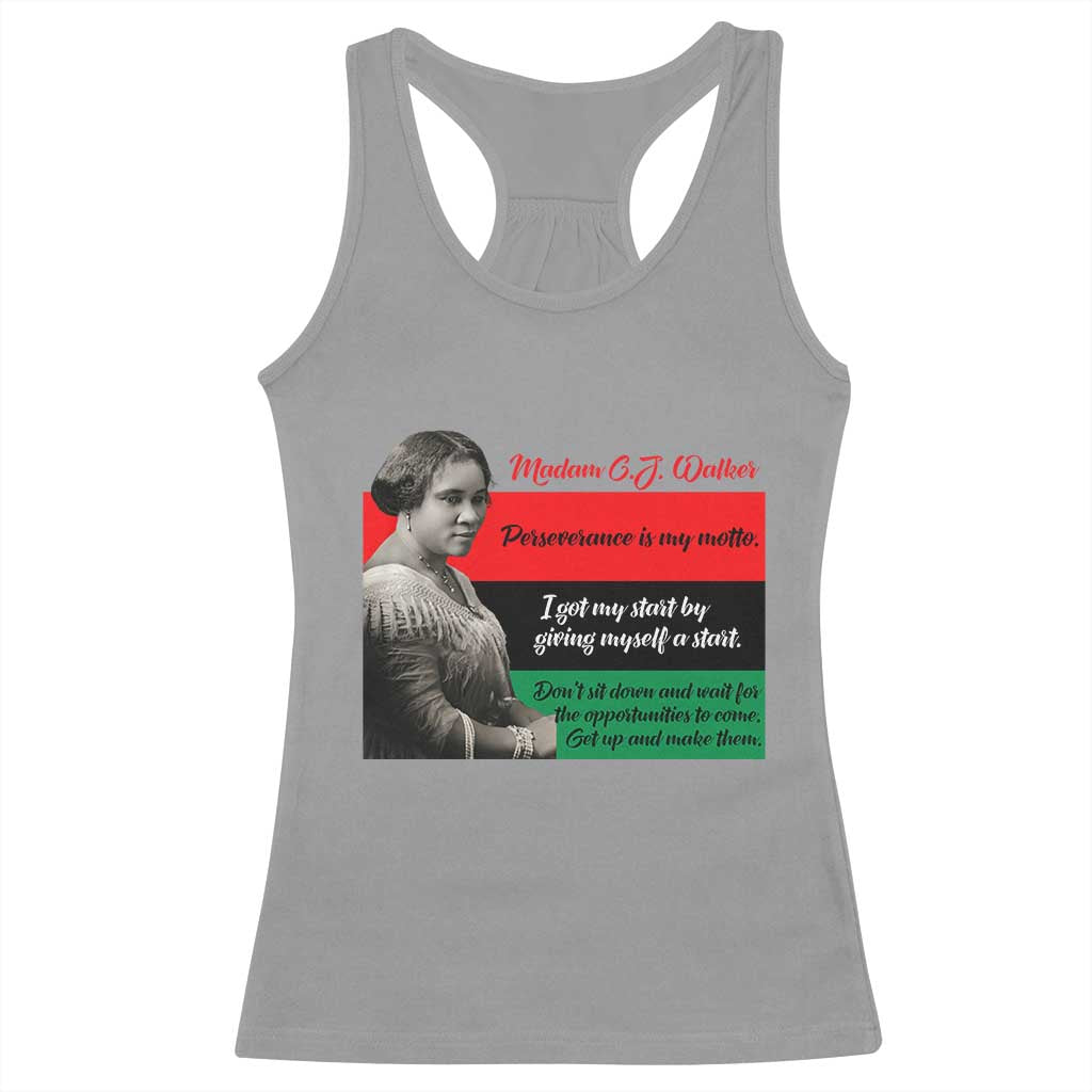 Madam CJ Walker Racerback Tank Top Women Empowerment Inspirational Quote - Wonder Print Shop