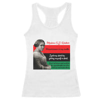 Madam CJ Walker Racerback Tank Top Women Empowerment Inspirational Quote - Wonder Print Shop