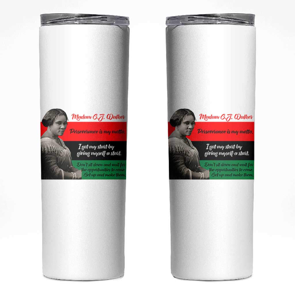 Madam CJ Walker Skinny Tumbler Women Empowerment Inspirational Quote - Wonder Print Shop
