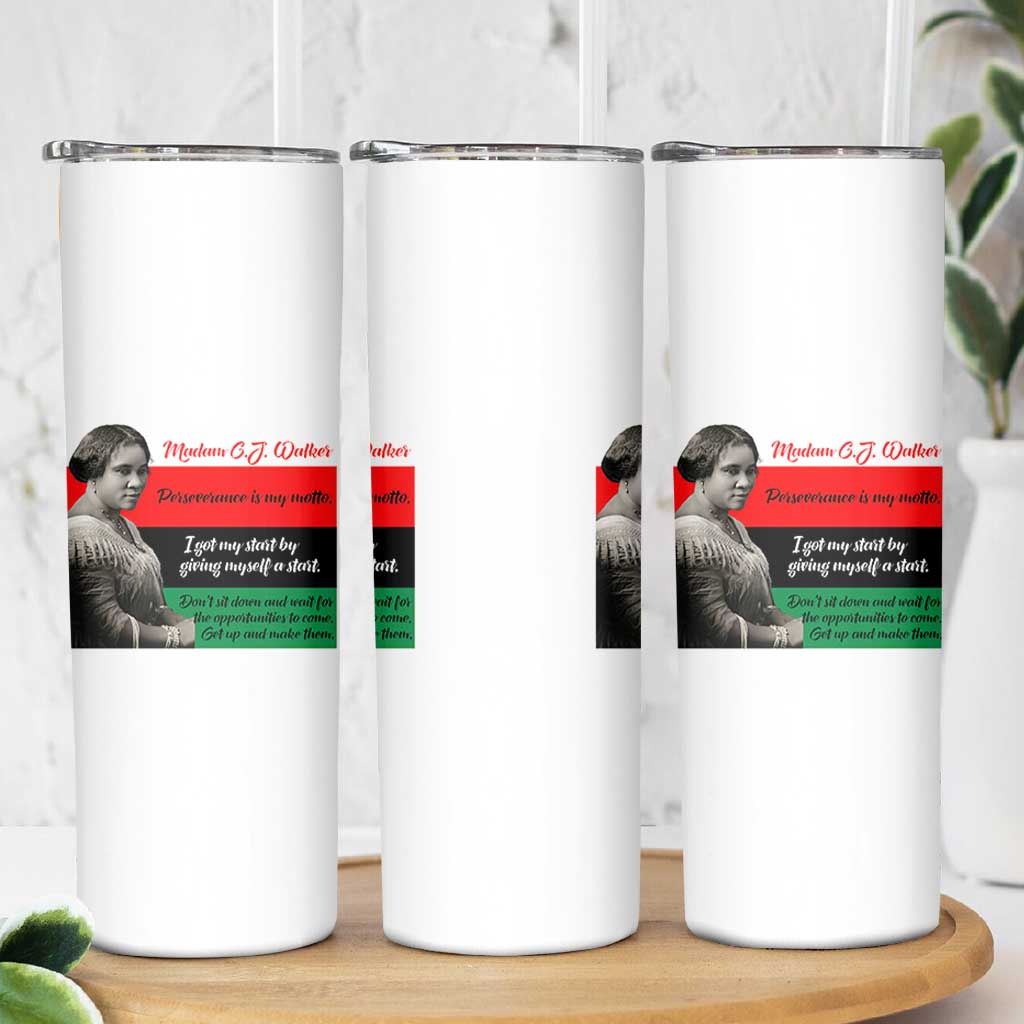 Madam CJ Walker Skinny Tumbler Women Empowerment Inspirational Quote - Wonder Print Shop