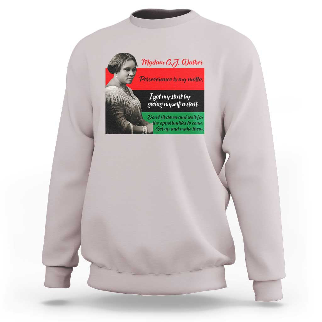 Madam CJ Walker Sweatshirt Women Empowerment Inspirational Quote - Wonder Print Shop