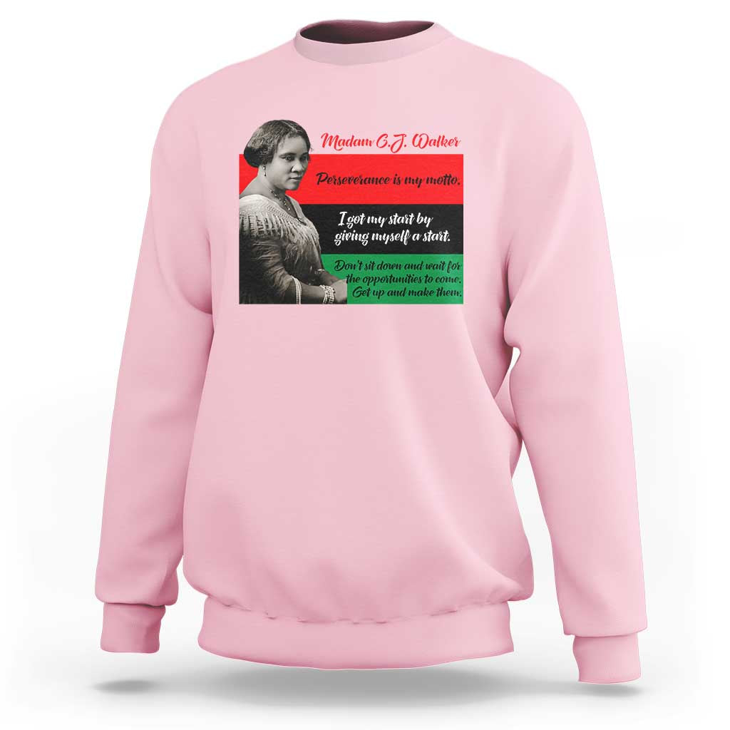 Madam CJ Walker Sweatshirt Women Empowerment Inspirational Quote - Wonder Print Shop