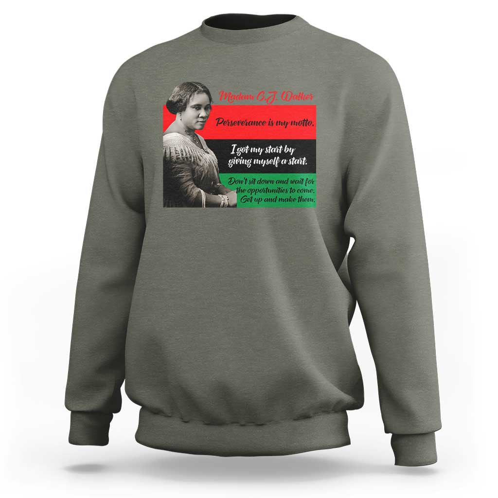 Madam CJ Walker Sweatshirt Women Empowerment Inspirational Quote - Wonder Print Shop