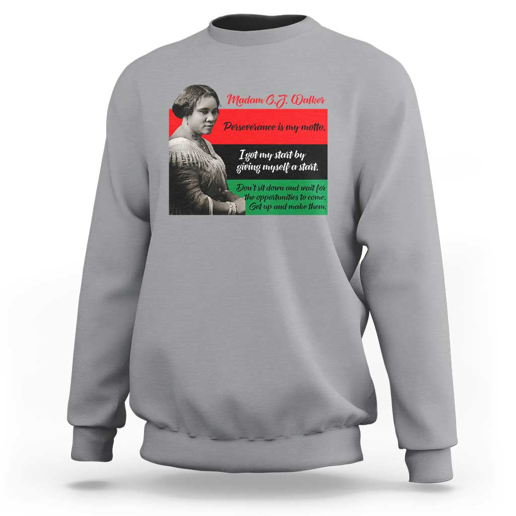Madam CJ Walker Sweatshirt Women Empowerment Inspirational Quote - Wonder Print Shop