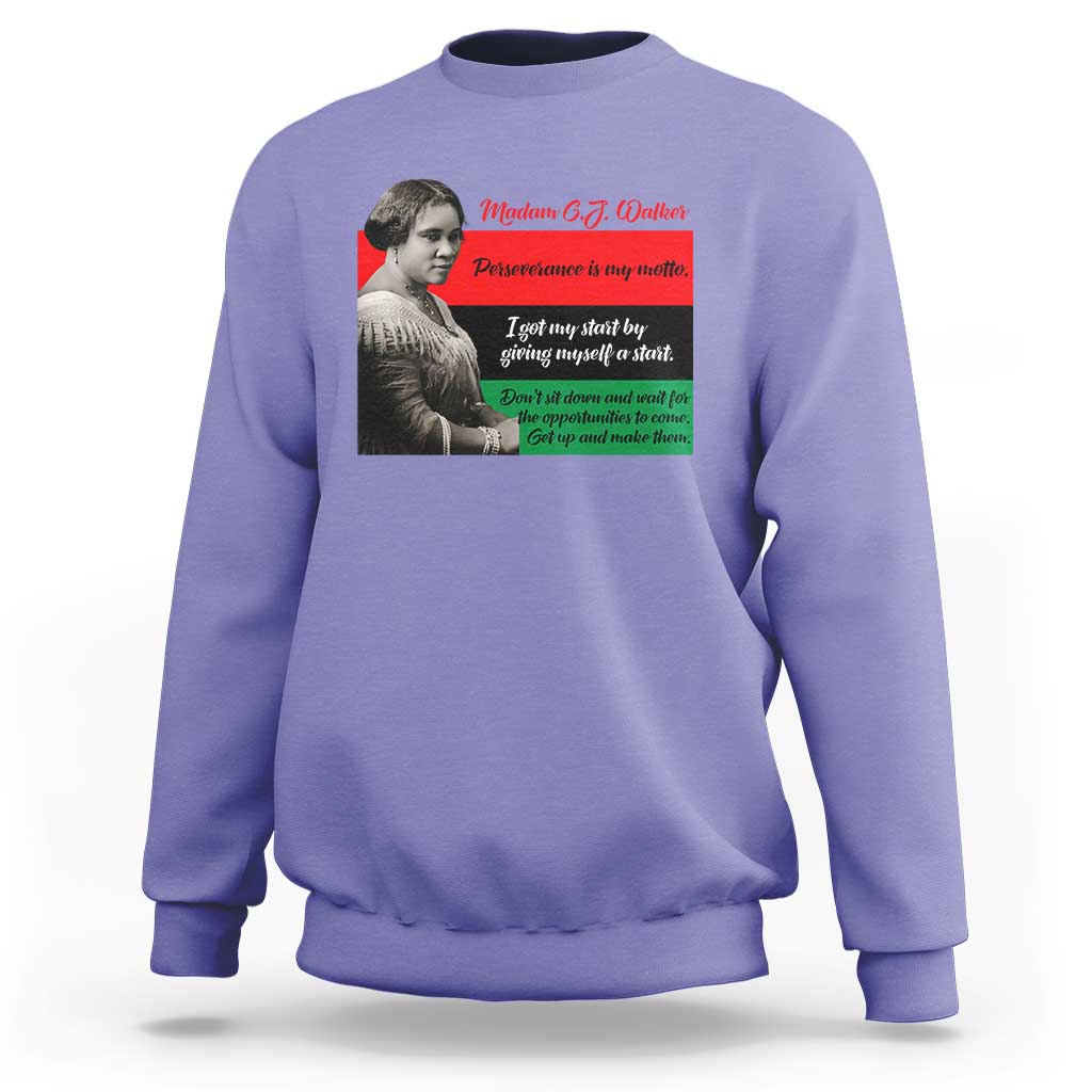 Madam CJ Walker Sweatshirt Women Empowerment Inspirational Quote - Wonder Print Shop