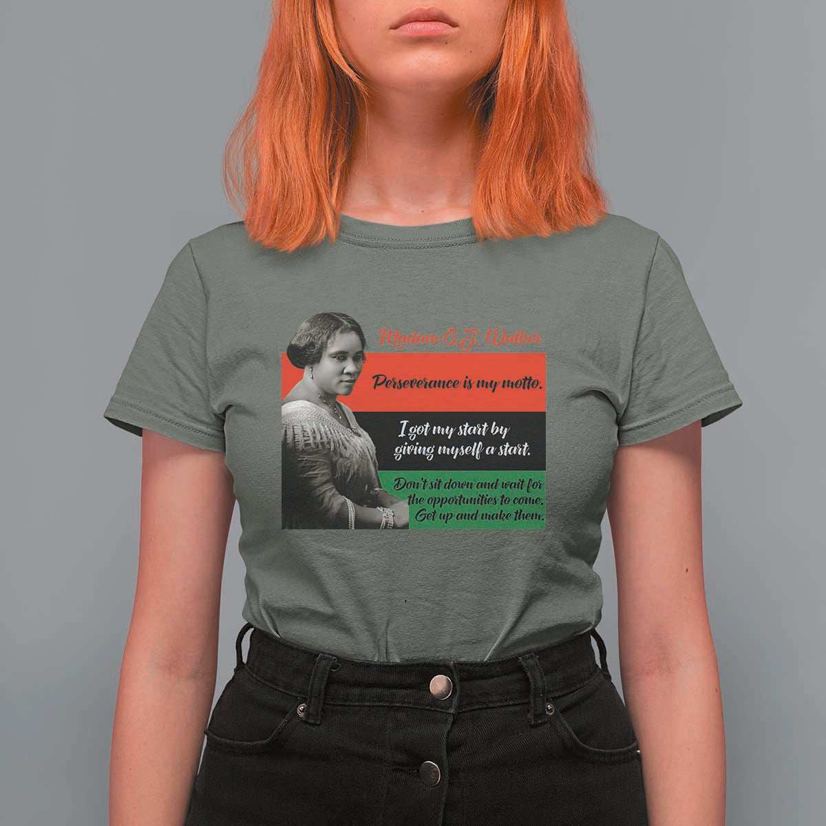 Madam CJ Walker T Shirt For Women Women Empowerment Inspirational Quote - Wonder Print Shop