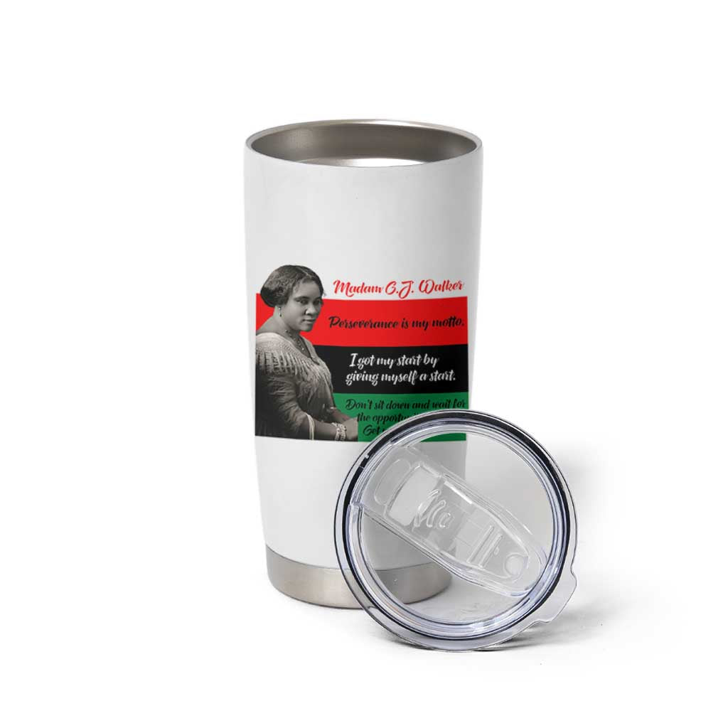 Madam CJ Walker Tumbler Cup Women Empowerment Inspirational Quote - Wonder Print Shop