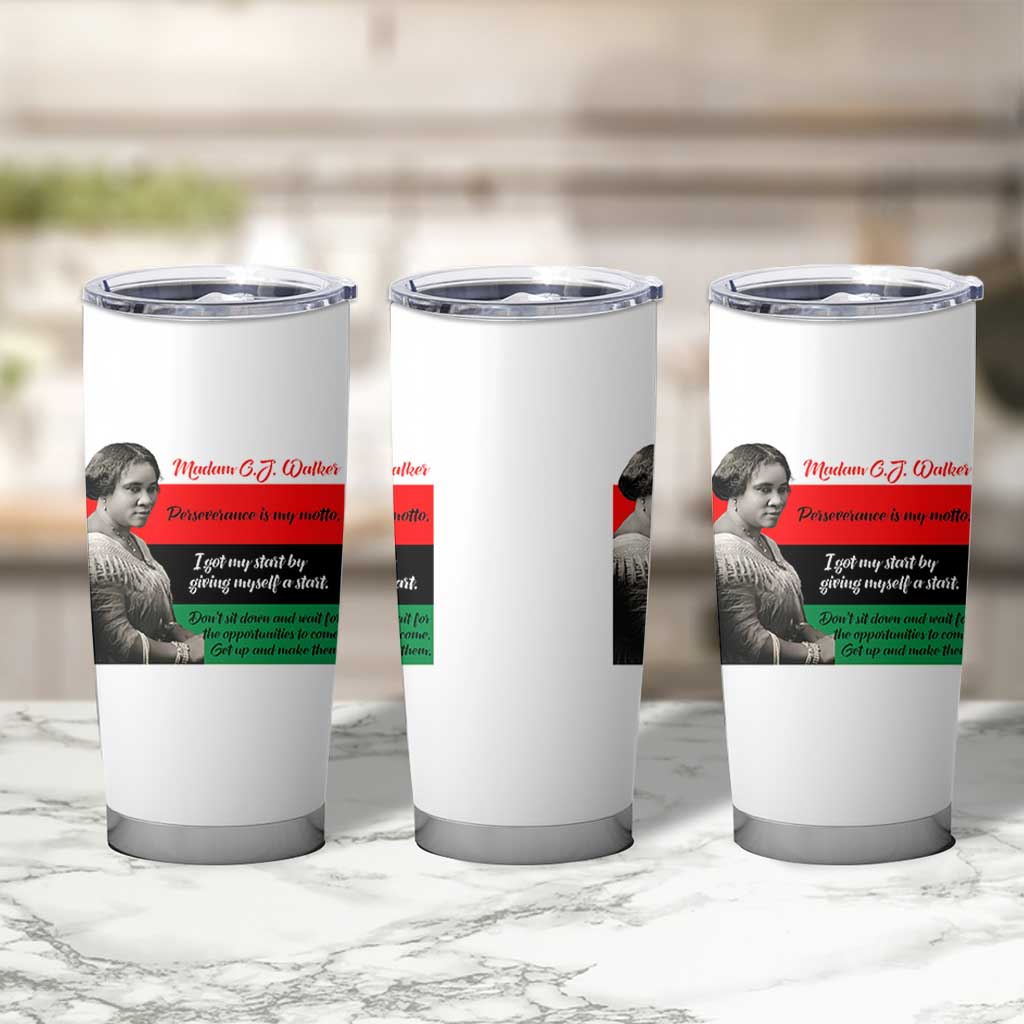Madam CJ Walker Tumbler Cup Women Empowerment Inspirational Quote - Wonder Print Shop