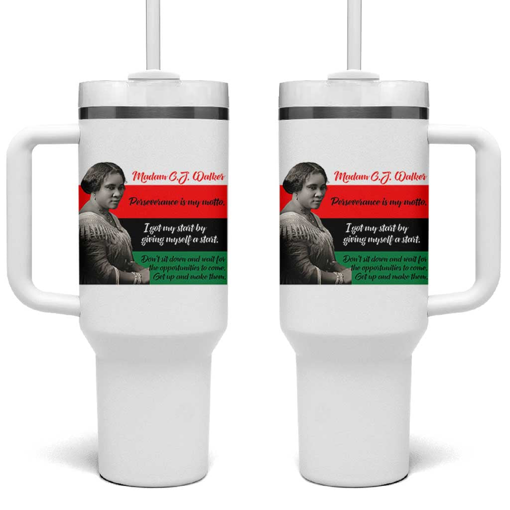 Madam CJ Walker Tumbler With Handle Women Empowerment Inspirational Quote - Wonder Print Shop