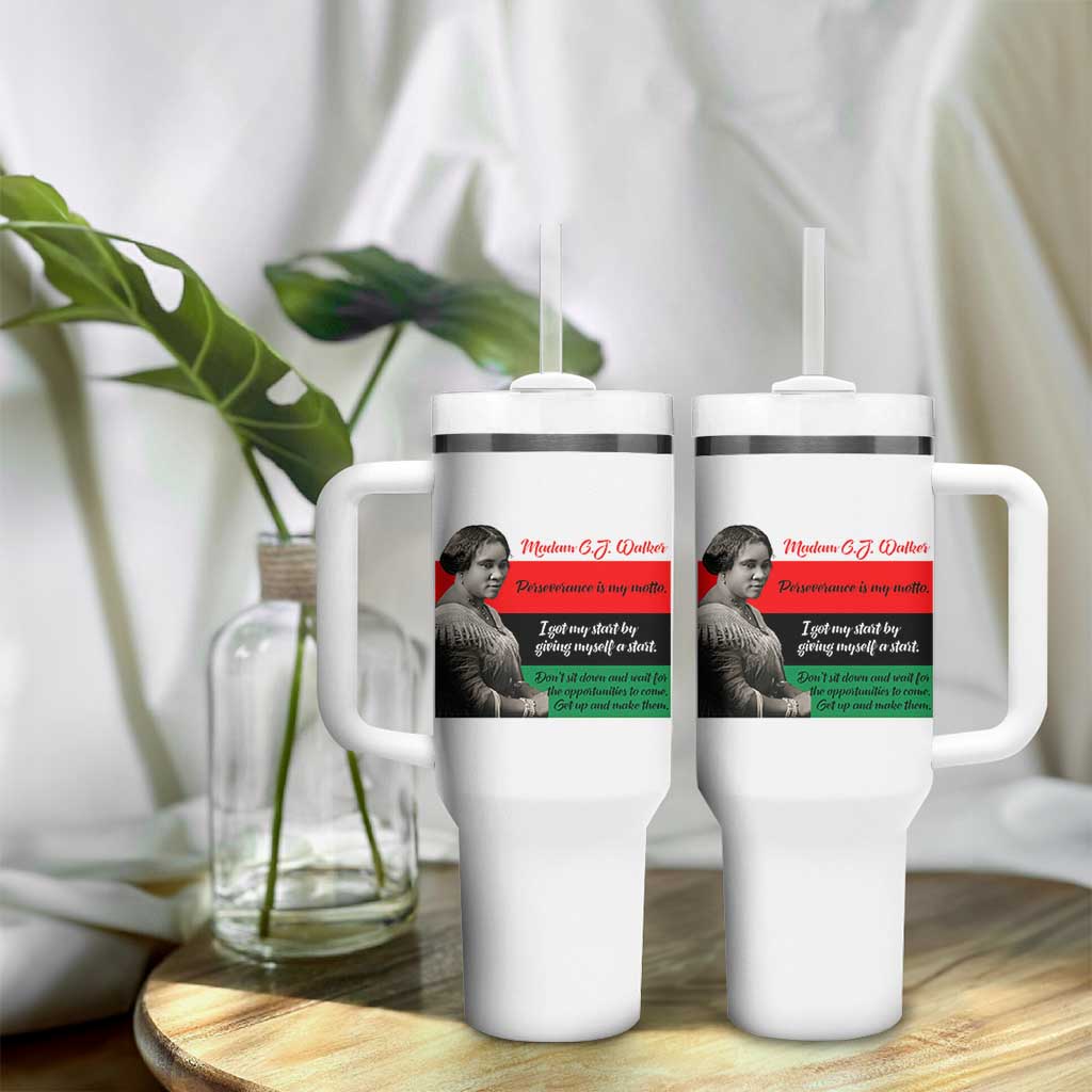 Madam CJ Walker Tumbler With Handle Women Empowerment Inspirational Quote - Wonder Print Shop