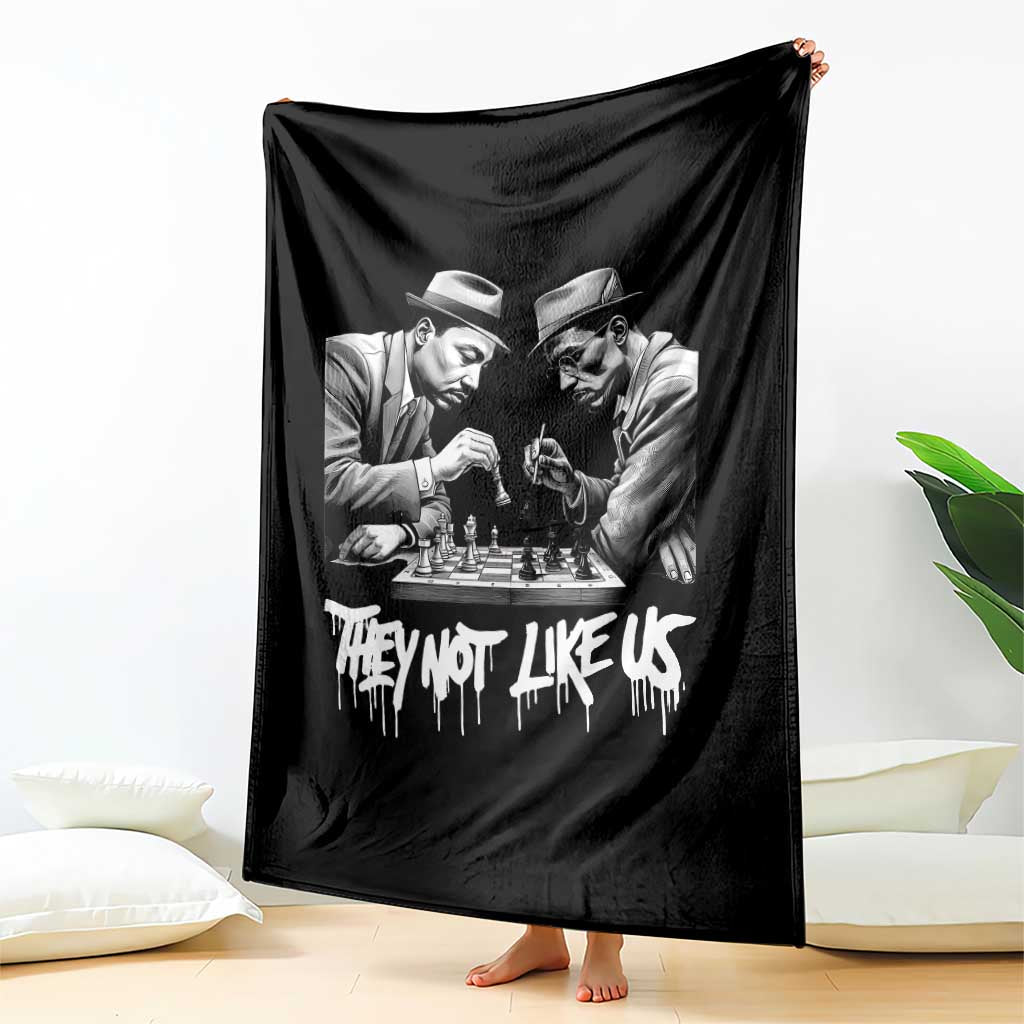 MLK And Malcolm X Throw Blanket They Not Like Us African American Heritage Gift - Wonder Print Shop