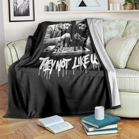 MLK And Malcolm X Throw Blanket They Not Like Us African American Heritage Gift - Wonder Print Shop