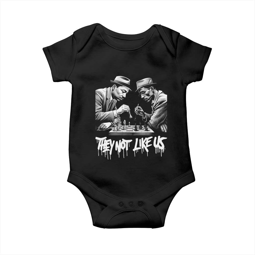 MLK And Malcolm X Baby Onesie They Not Like Us African American Heritage Gift - Wonder Print Shop