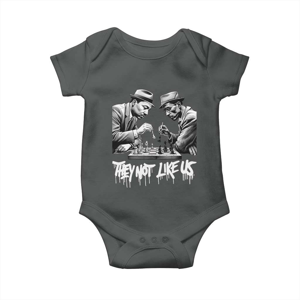 MLK And Malcolm X Baby Onesie They Not Like Us African American Heritage Gift - Wonder Print Shop