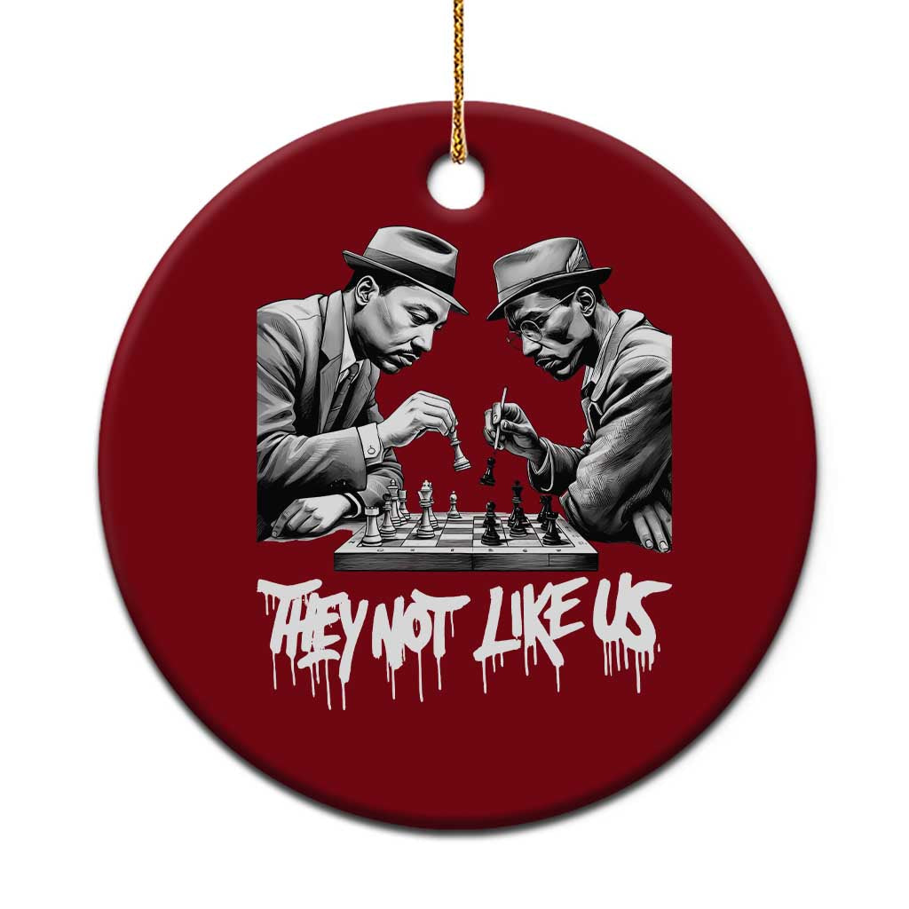 MLK And Malcolm X Ceramic Ornament They Not Like Us African American Heritage Gift - Wonder Print Shop