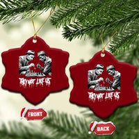MLK And Malcolm X Ceramic Ornament They Not Like Us African American Heritage Gift - Wonder Print Shop