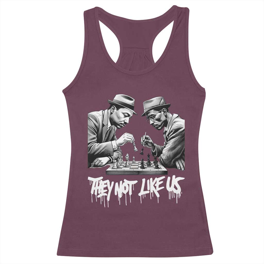 MLK And Malcolm X Racerback Tank Top They Not Like Us African American Heritage Gift - Wonder Print Shop