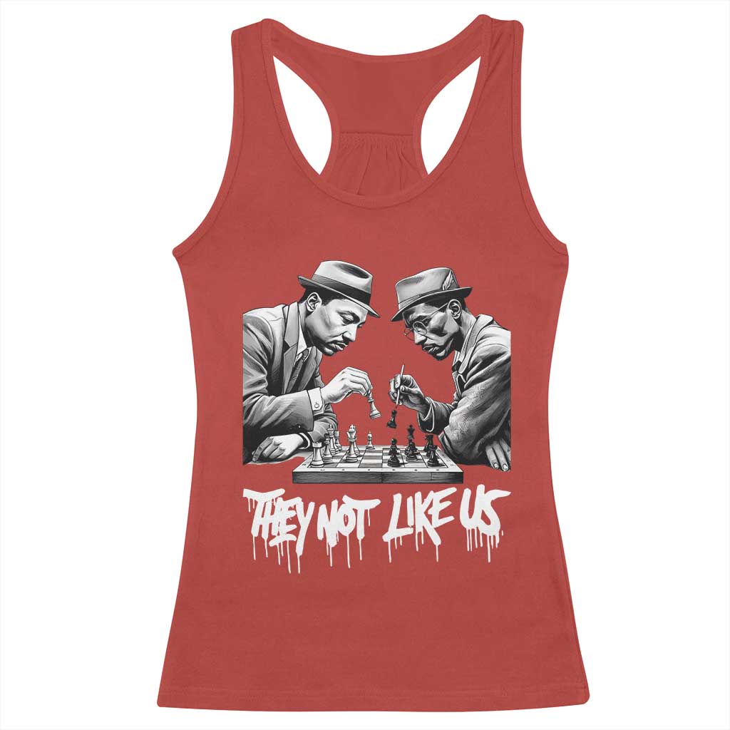 MLK And Malcolm X Racerback Tank Top They Not Like Us African American Heritage Gift - Wonder Print Shop