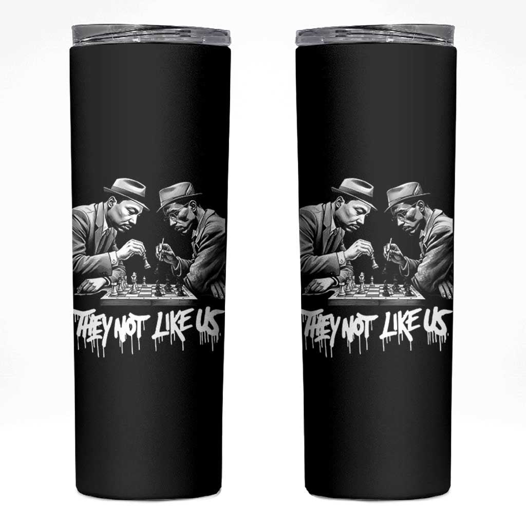 MLK And Malcolm X Skinny Tumbler They Not Like Us African American Heritage Gift - Wonder Print Shop