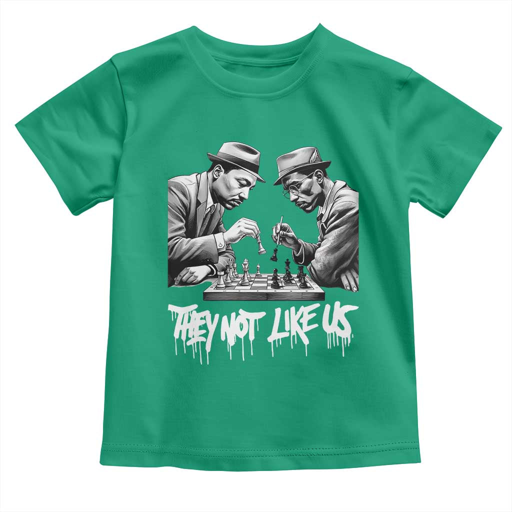 MLK And Malcolm X Toddler T Shirt They Not Like Us African American Heritage Gift - Wonder Print Shop