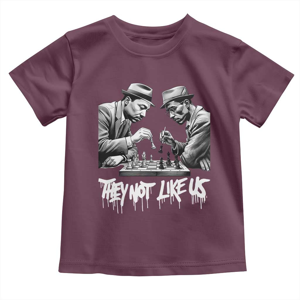 MLK And Malcolm X Toddler T Shirt They Not Like Us African American Heritage Gift - Wonder Print Shop