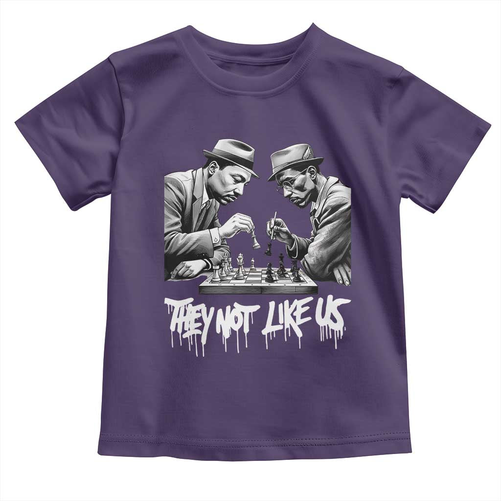 MLK And Malcolm X Toddler T Shirt They Not Like Us African American Heritage Gift - Wonder Print Shop