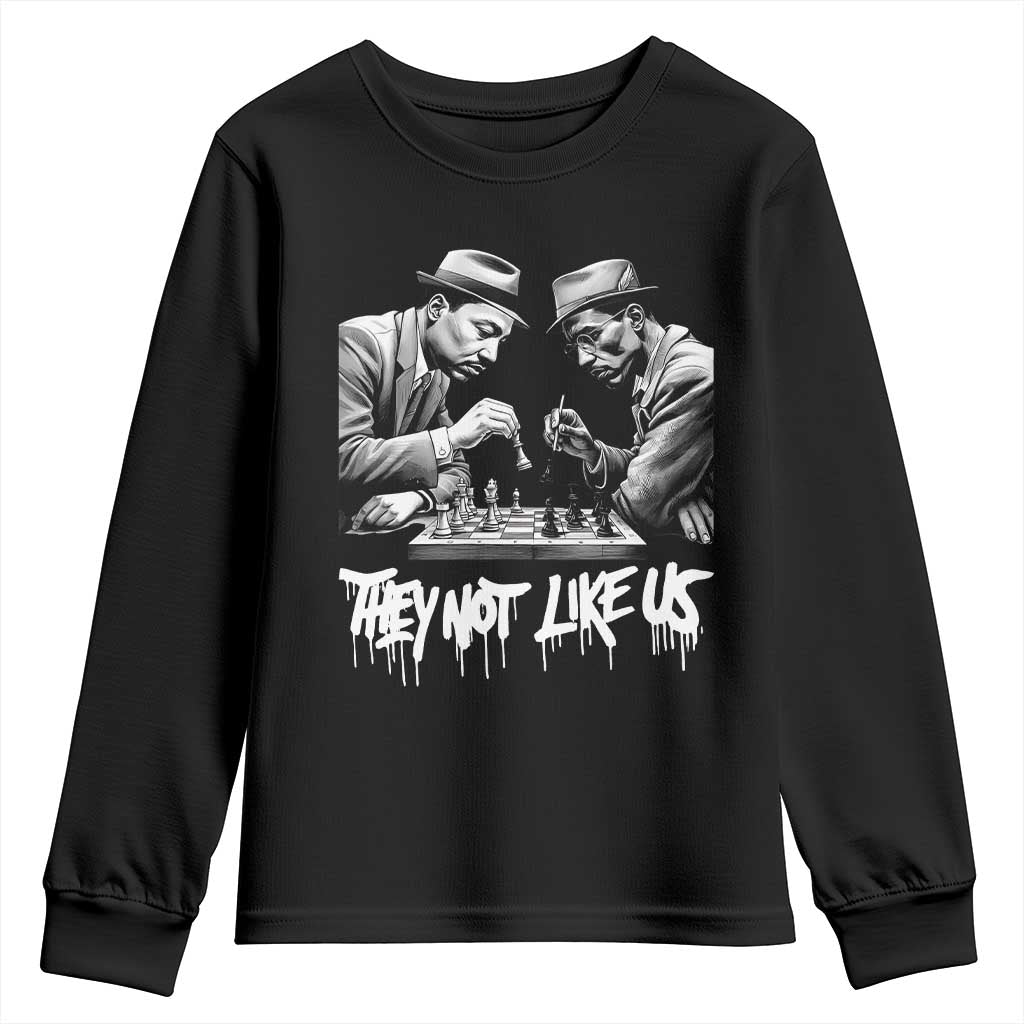 MLK And Malcolm X Youth Sweatshirt They Not Like Us African American Heritage Gift - Wonder Print Shop