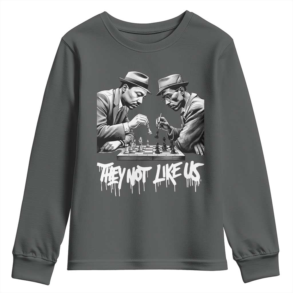 MLK And Malcolm X Youth Sweatshirt They Not Like Us African American Heritage Gift - Wonder Print Shop