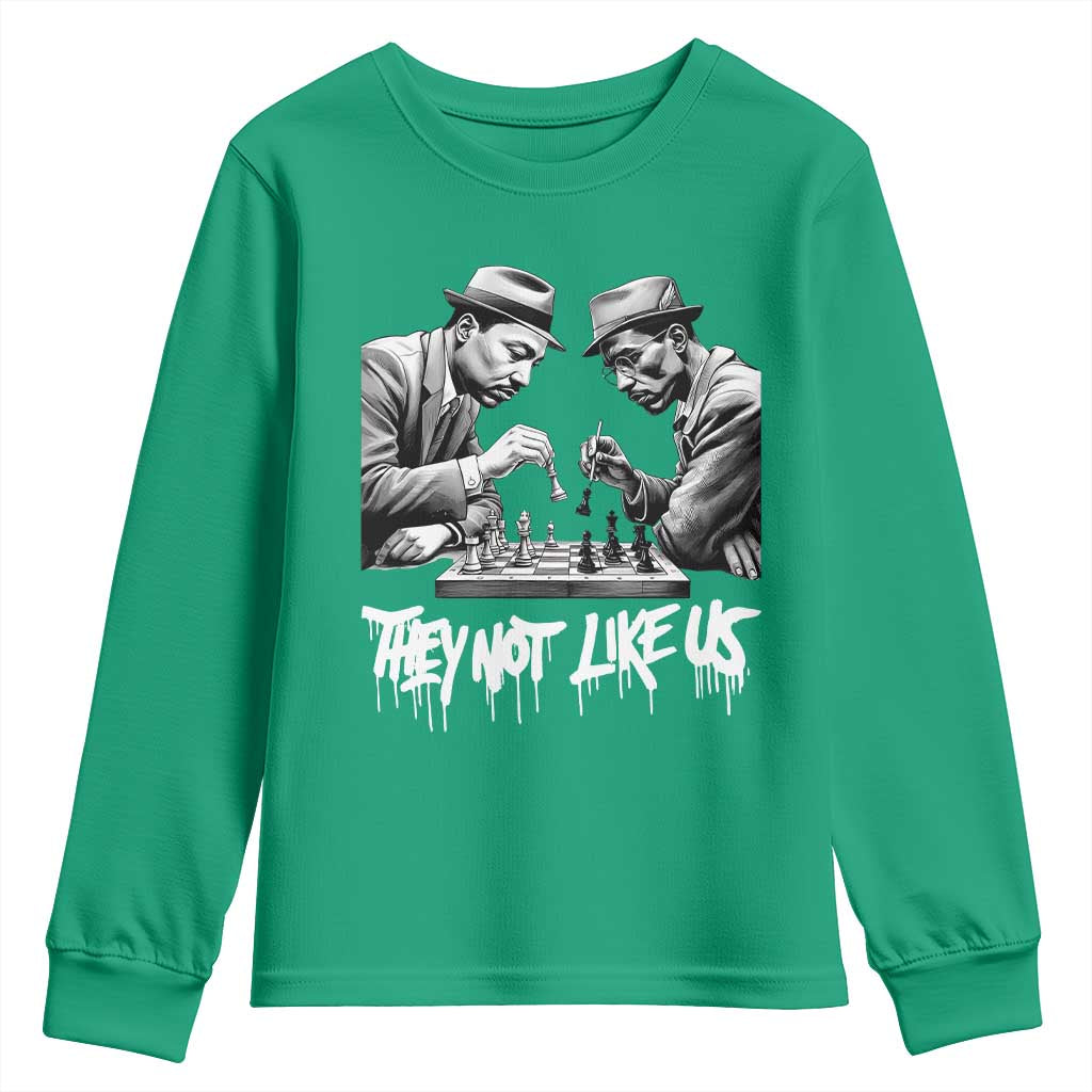 MLK And Malcolm X Youth Sweatshirt They Not Like Us African American Heritage Gift - Wonder Print Shop