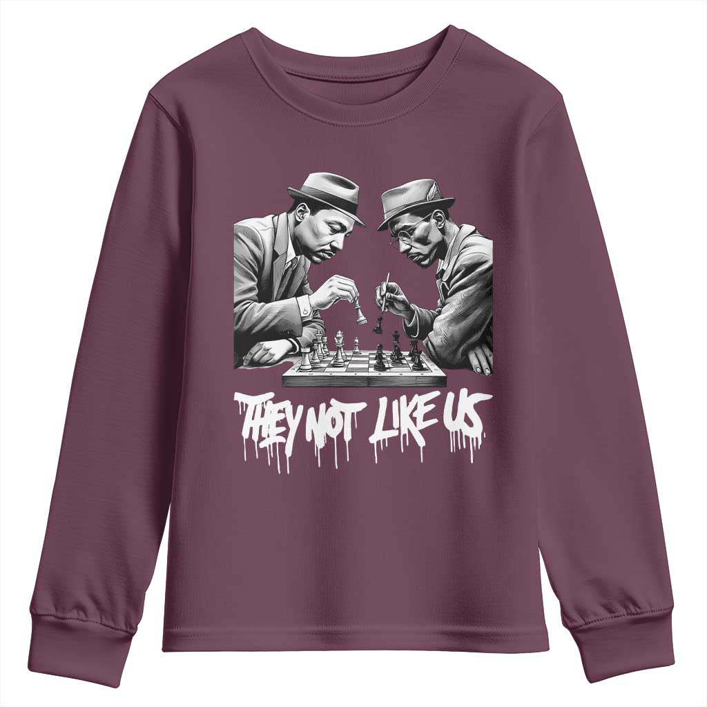 MLK And Malcolm X Youth Sweatshirt They Not Like Us African American Heritage Gift - Wonder Print Shop