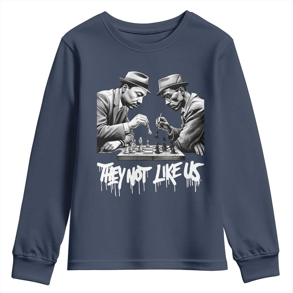 MLK And Malcolm X Youth Sweatshirt They Not Like Us African American Heritage Gift - Wonder Print Shop