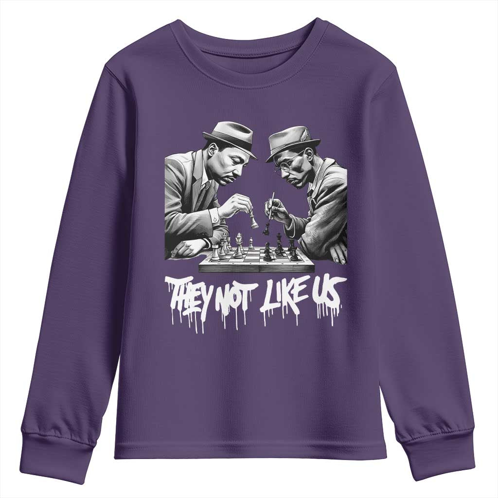MLK And Malcolm X Youth Sweatshirt They Not Like Us African American Heritage Gift - Wonder Print Shop