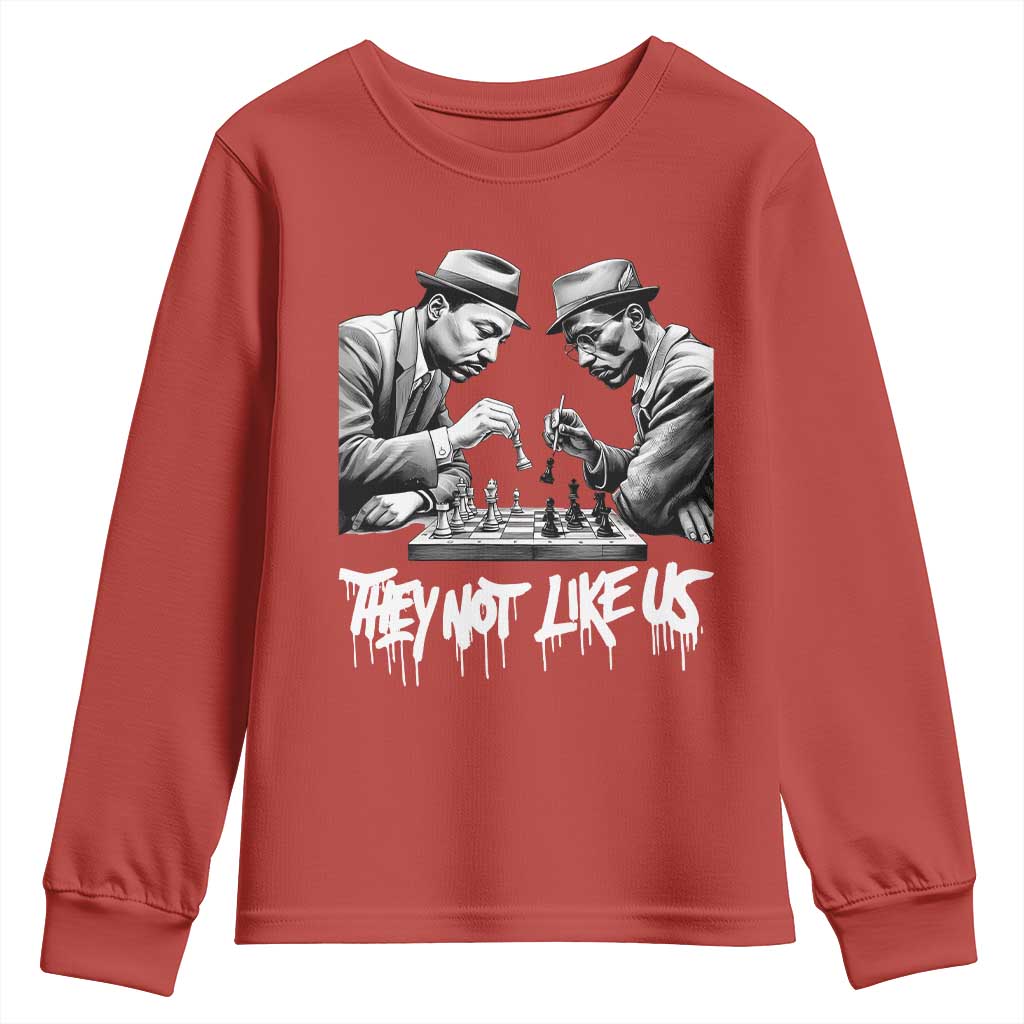 MLK And Malcolm X Youth Sweatshirt They Not Like Us African American Heritage Gift - Wonder Print Shop