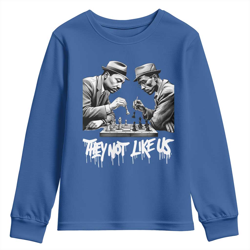 MLK And Malcolm X Youth Sweatshirt They Not Like Us African American Heritage Gift - Wonder Print Shop