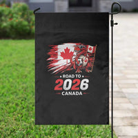 Funny Canada Soccer Dinosaur Garden Flag Road To 2026