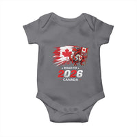 Funny Canada Soccer Dinosaur Baby Onesie Road To 2026