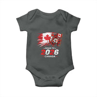 Funny Canada Soccer Dinosaur Baby Onesie Road To 2026