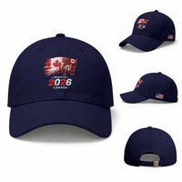 Funny Canada Soccer Dinosaur Baseball Cap Road To 2026