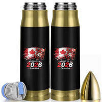 Funny Canada Soccer Dinosaur Bullet Tumbler Road To 2026