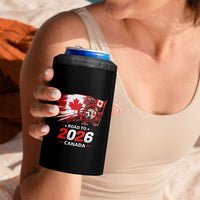 Funny Canada Soccer Dinosaur 4 in 1 Can Cooler Tumbler Road To 2026