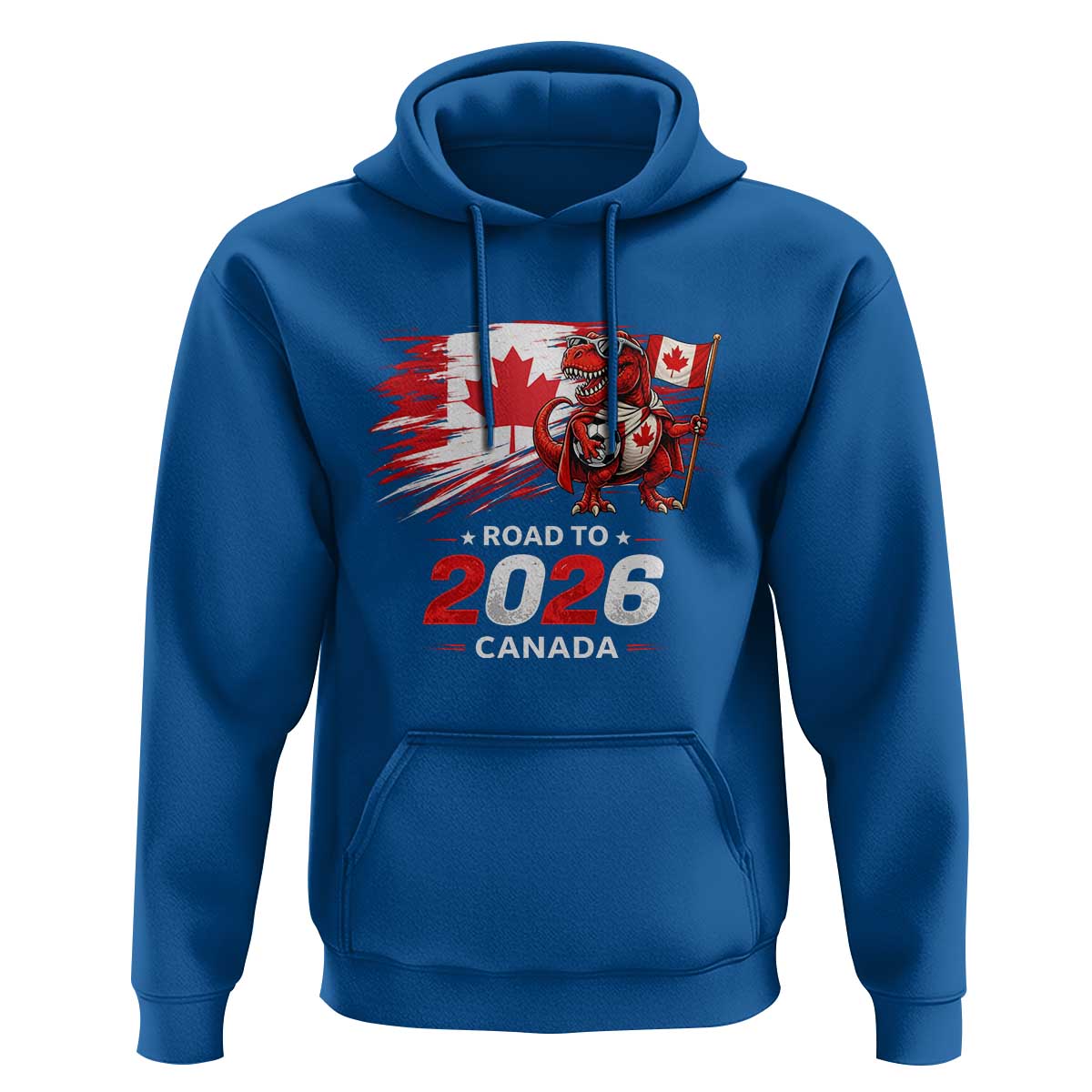 Funny Canada Soccer Dinosaur Hoodie Road To 2026